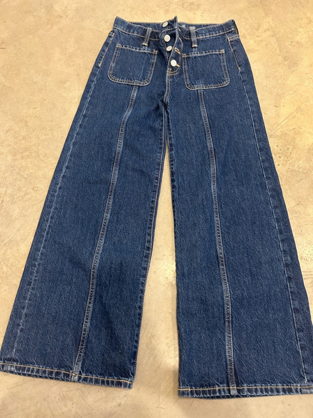 Old Navy Dark Blue Wide Leg Jeans for Kids